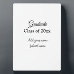 Simple graduation congratulations minimal add clas plaque<br><div class="desc">Design</div>