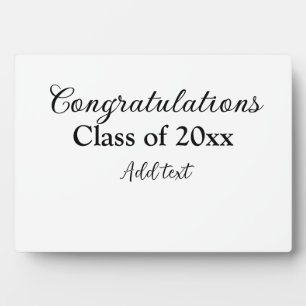 Simple graduation congratulations minimal add clas plaque