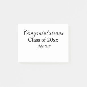Simple graduation congratulations minimal add clas post-it notes