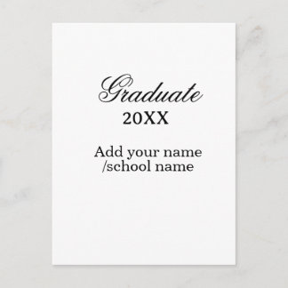 Simple graduation congratulations minimal add clas postcard