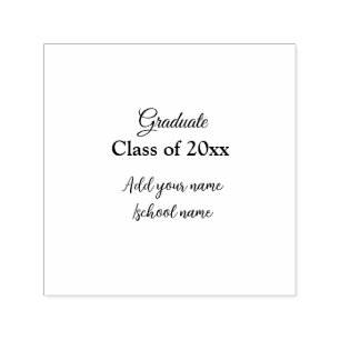 Simple graduation congratulations minimal add clas self-inking stamp