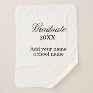 Simple graduation congratulations minimal add clas sherpa blanket