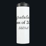 Simple graduation congratulations minimal add clas thermal tumbler<br><div class="desc">Design</div>