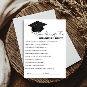 Simple graduation Know the graduate best game Card