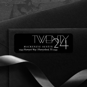 Simple Graduation   Modern Grad Return Address Label