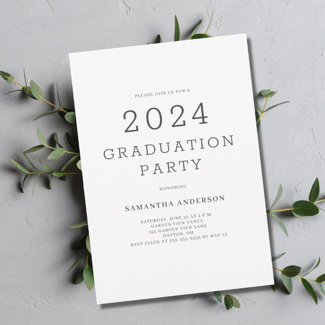 Simple Graduation Party  Invitation (Creator Uploaded)