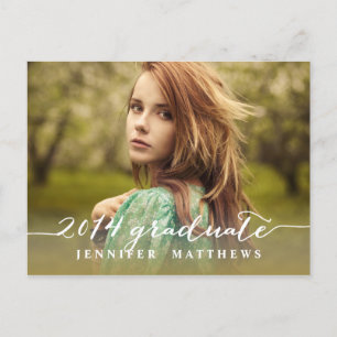 Simple Graduation Party Invitation Postcard