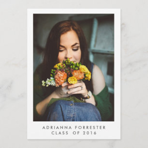 Simple Graduation Party Photo Invitation