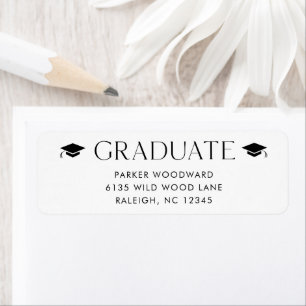 Simple Graduation Return Address Label