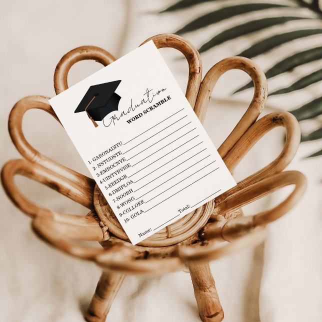 Simple  graduation scramble word graduation  game invitation (Creator Uploaded)