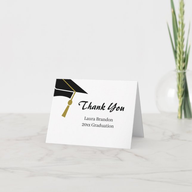 Simple Graduation Thank You Card (Front)