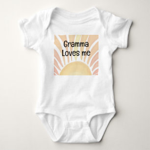 Simple gramma loves me baby undies bodysuit
