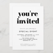 Simple Grand Opening Special Event Business Launch Invitation (Front/Back)
