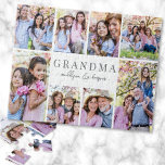 Simple Grandma Photo Collage Jigsaw Puzzle<br><div class="desc">Personalised "Grandma" Jigsaw Puzzle with Photo Collage. This simple and elegant jigsaw puzzle is a fun and meaningful way to showcase cherished memories. The design features space for eight photos, arranged in a border around the edges while keeping the focus on the thoughtful message in the centre. At the centre,...</div>