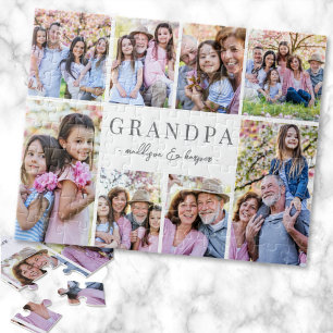 Simple Grandpa Photo Collage Jigsaw Puzzle