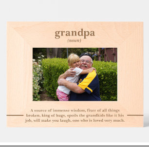 Simple grandpa Quote Custom Wood Picture Frames