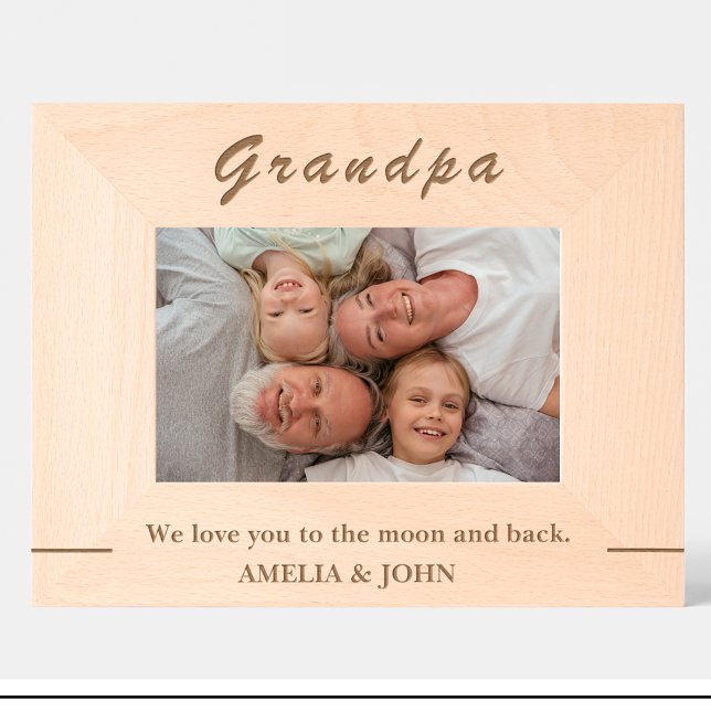 Simple Grandpa Quote Custom Wood Picture Frames (Creator Uploaded)