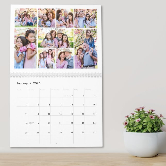 Simple Grandparents Photo Collage Calendar (Simple Grandparents Photo Collage Calendar)