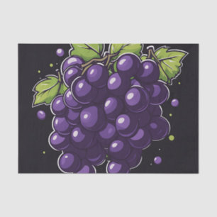 Simple Grape With Leaves Tissue Paper