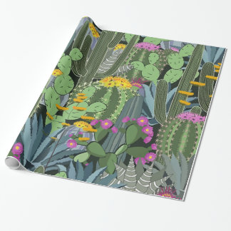 Simple Graphic Cactus Garden Wrapping Paper