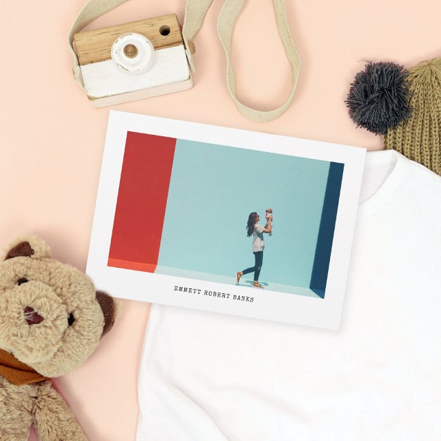 Simple Graphic Photo Birth Announcement (Creator Uploaded)