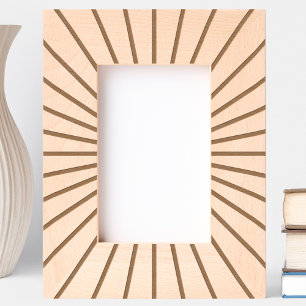 Simple Graphic Sun Ray Pattern Etched Frames