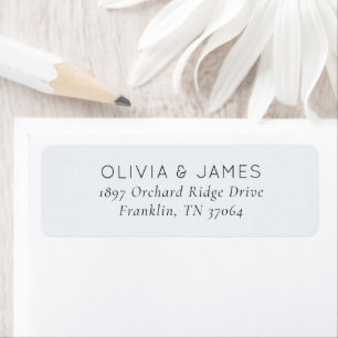Simple Gray Calligraphy Address Return Address Label