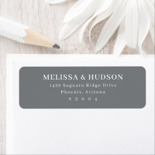 Simple Gray Calligraphy Address Return Address Label