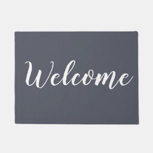 Simple Gray Welcome Doormat
