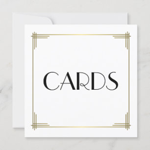 Simple Great Gatsby White Card Box Cards