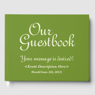 Simple Green and Beige Generic Event Guestbook