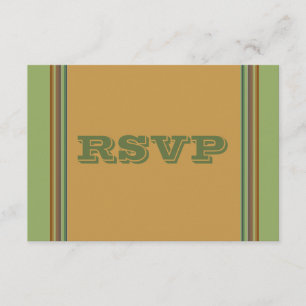 Simple green biege RSVP Card