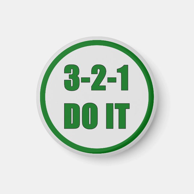 Simple Green Bold 3-2-1 DO IT Motivational Keychai Magnet (Front)