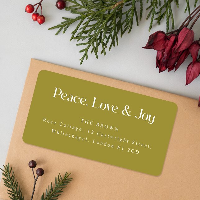 Simple Green Christmas Holiday Return Address Label (Creator Uploaded)