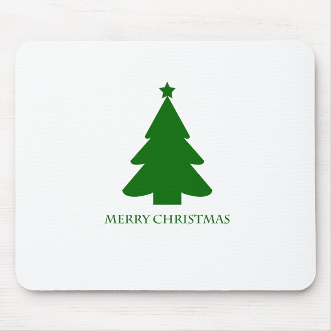 Simple green cristmas tree mouse pad (Front)