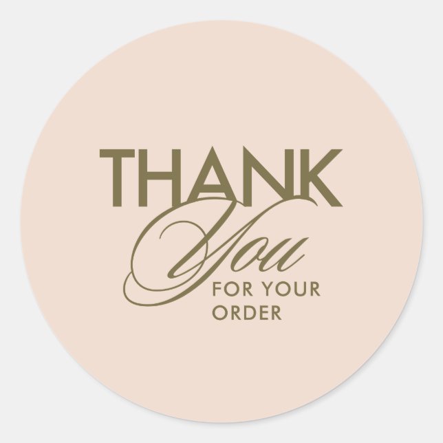 Simple Green Customer Thank You Script  Classic Round Sticker (Front)