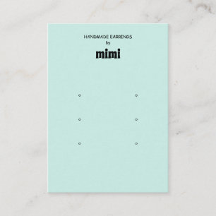 Simple Green Earring Display Card