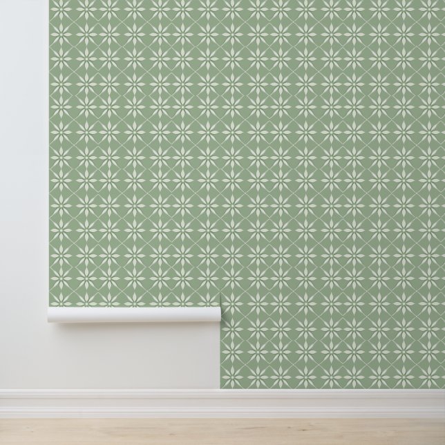 Simple green geometric stars like wallpaper (Application)
