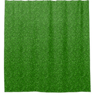 Simple Green Glitter & Sparkles Texture Print Shower Curtain