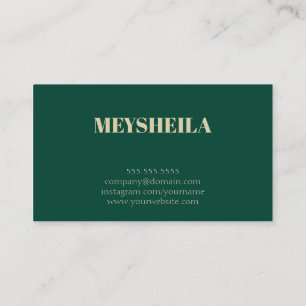 Simple Green Impression Business Card