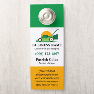 Simple Green Lawn Care & Landscaping Door Hanger
