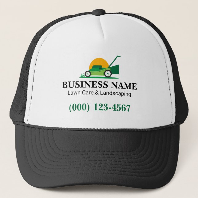 Simple Green Lawn Care & Landscaping Trucker Hat (Front)