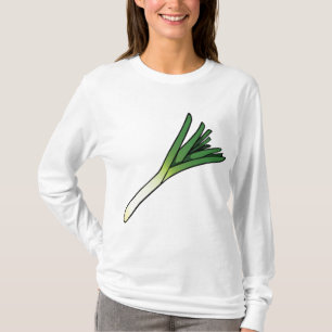 Simple Green Leek Vegetable T-Shirt