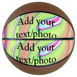 Simple green orange watercolor add your text name  basketball