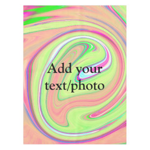 Simple green orange watercolor add your text name tablecloth