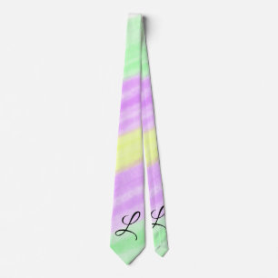 Simple green purple watercolor add your monogram n tie
