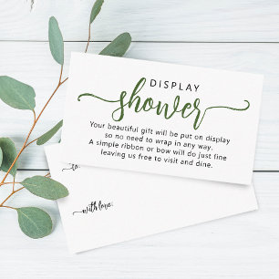 Simple Green Script Display Shower Enclosure Card