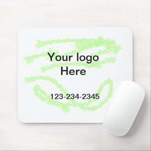 Simple green sparkle glitter add your logo number  mouse pad