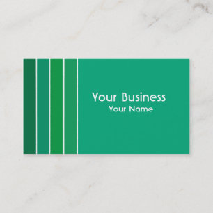 Simple green stripes customisable business cards
