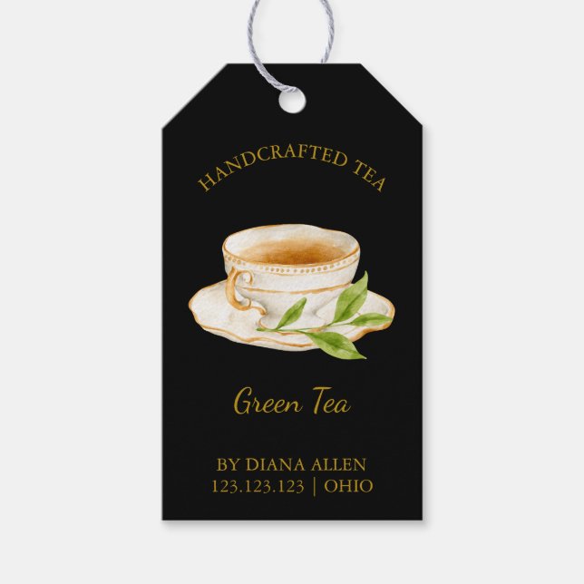 Simple Green Tea Hang Tag  (Front)